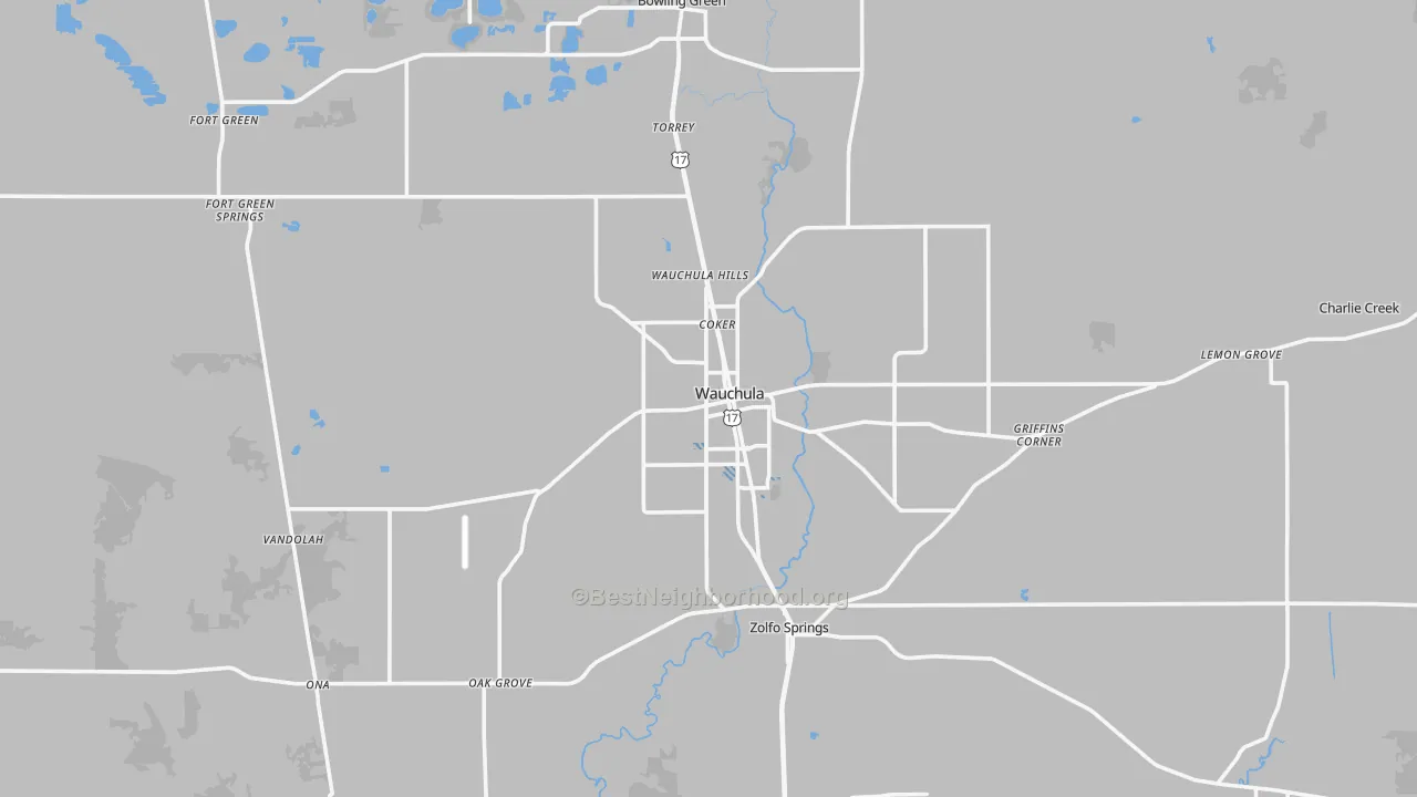 Transit Grade map of Hardee County, FL