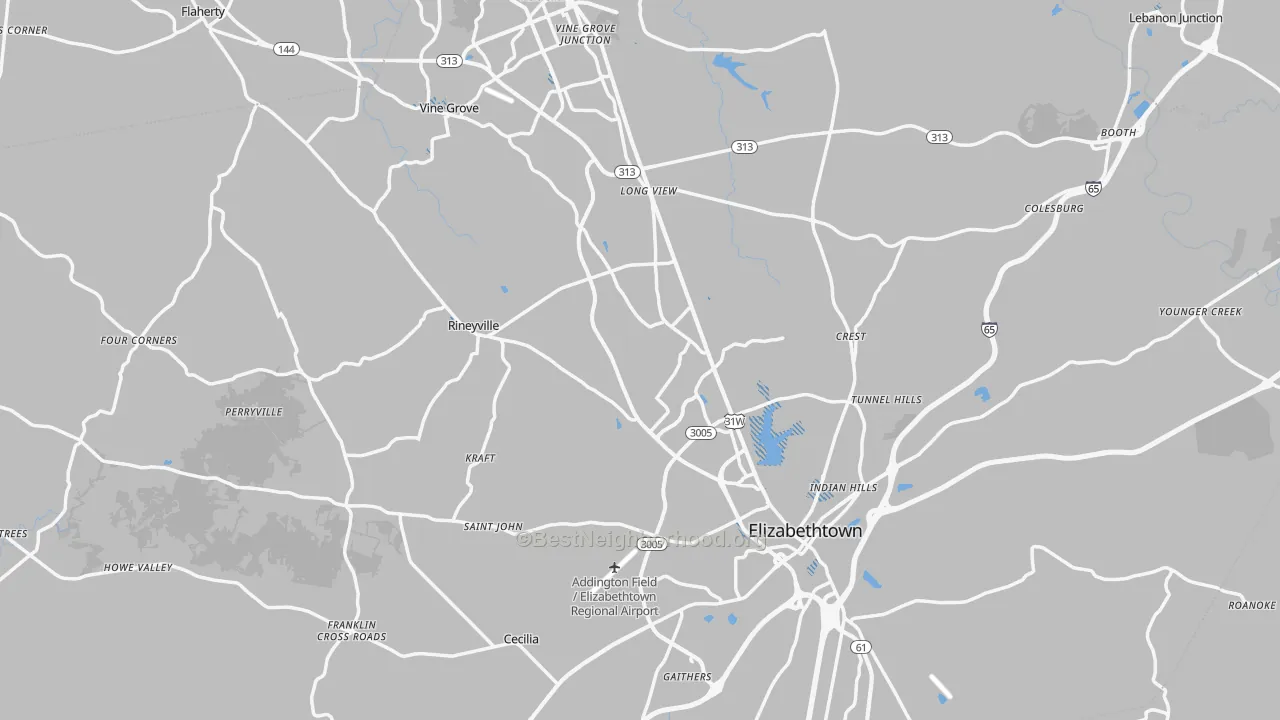 Transit Grade map of Hardin County, KY