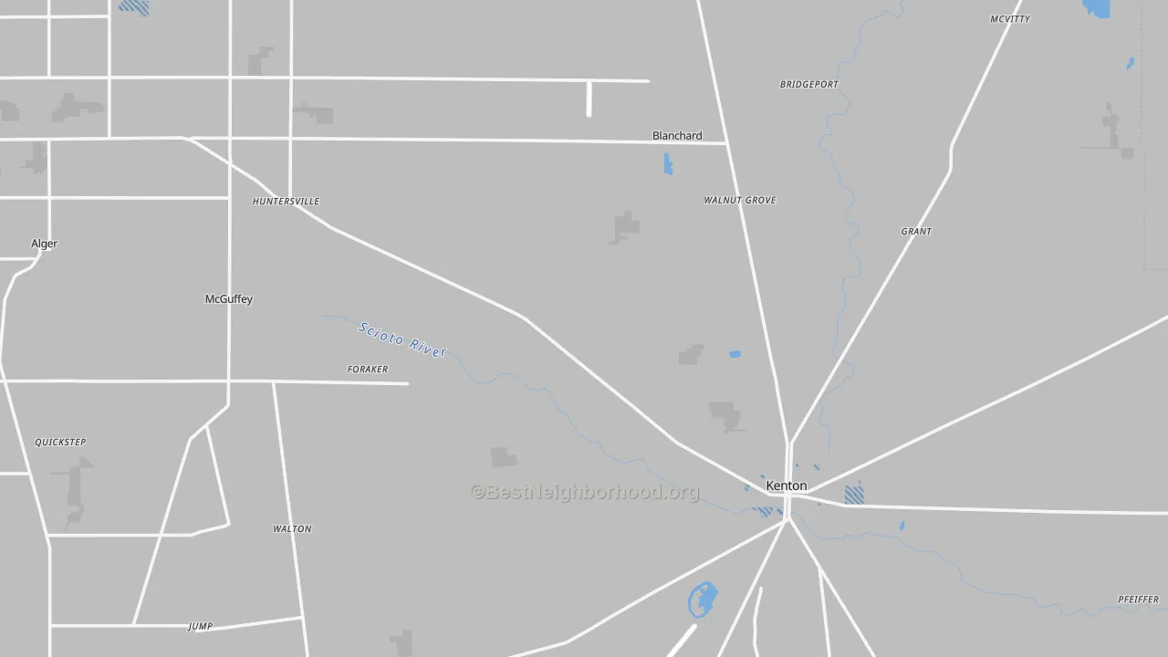 Transit Grade map of Hardin County, OH