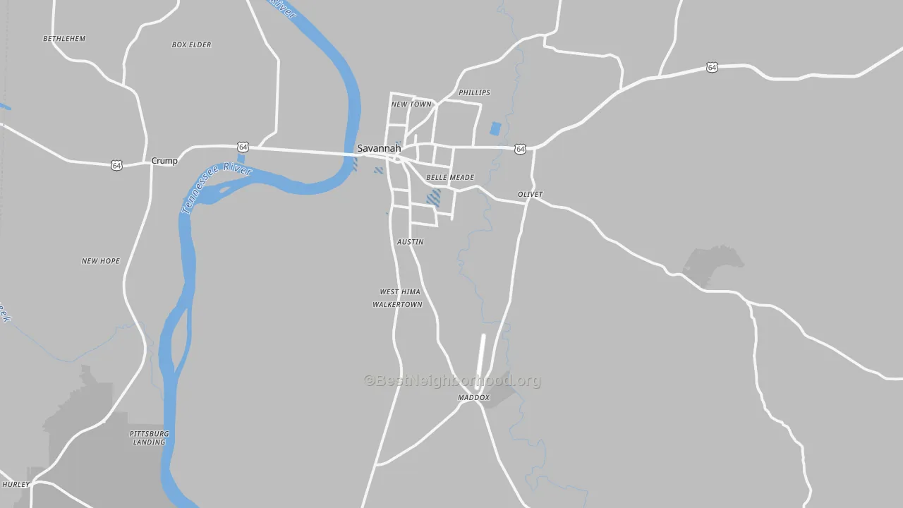 Transit Grade map of Hardin County, TN