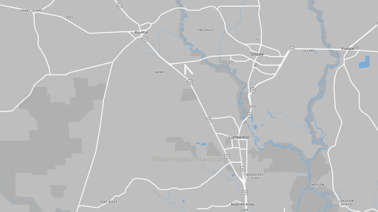 Transit Grade map of Hardin County, TX
