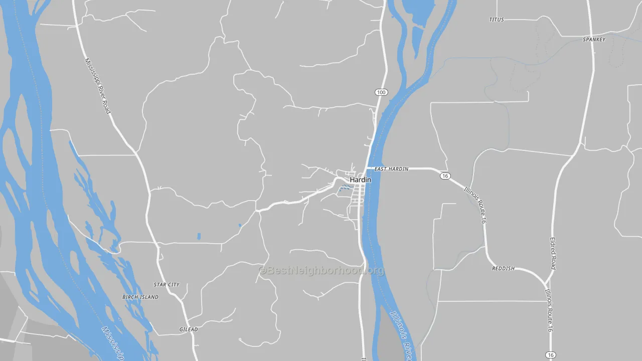 Transit Grade map of Hardin, IL