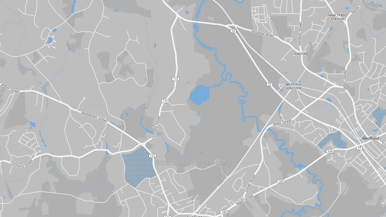 Transit Grade map of Harding, MA