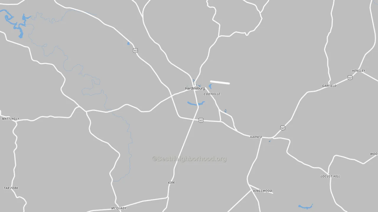Transit Grade map of Hardinsburg, KY