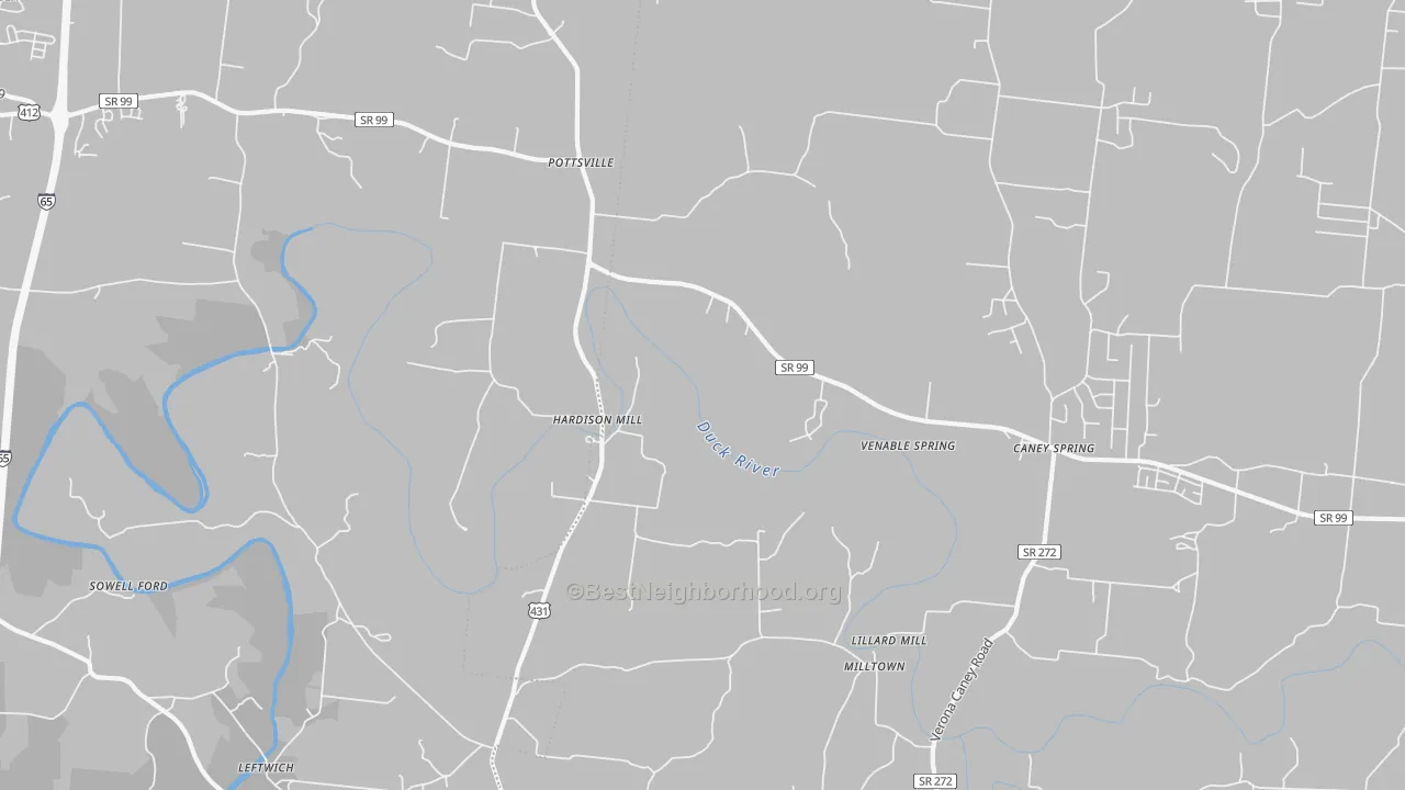Transit Grade map of Hardison Mill, TN
