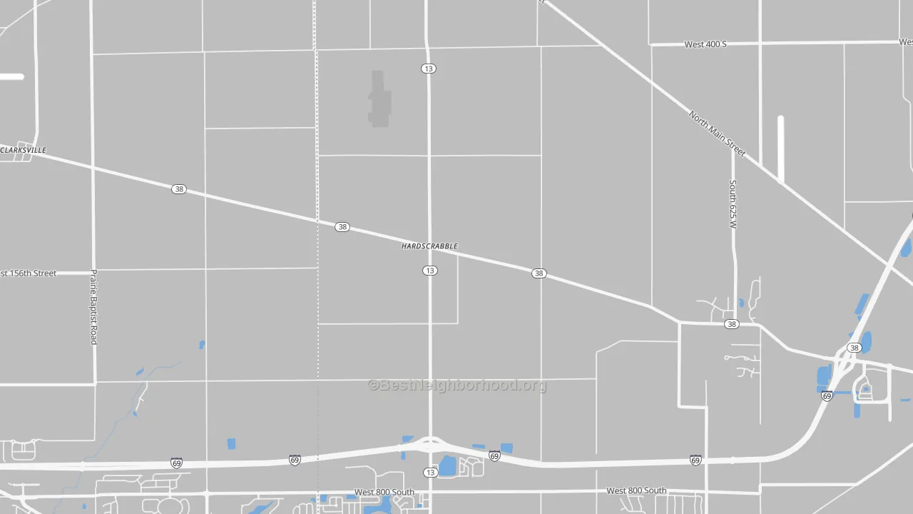 Transit Grade map of Hardscrabble, IN