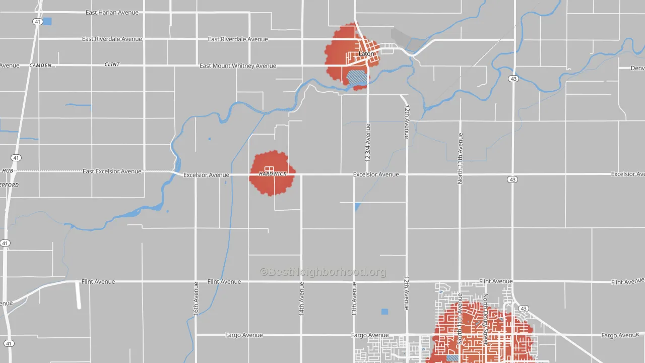 Transit Grade map of Hardwick, CA