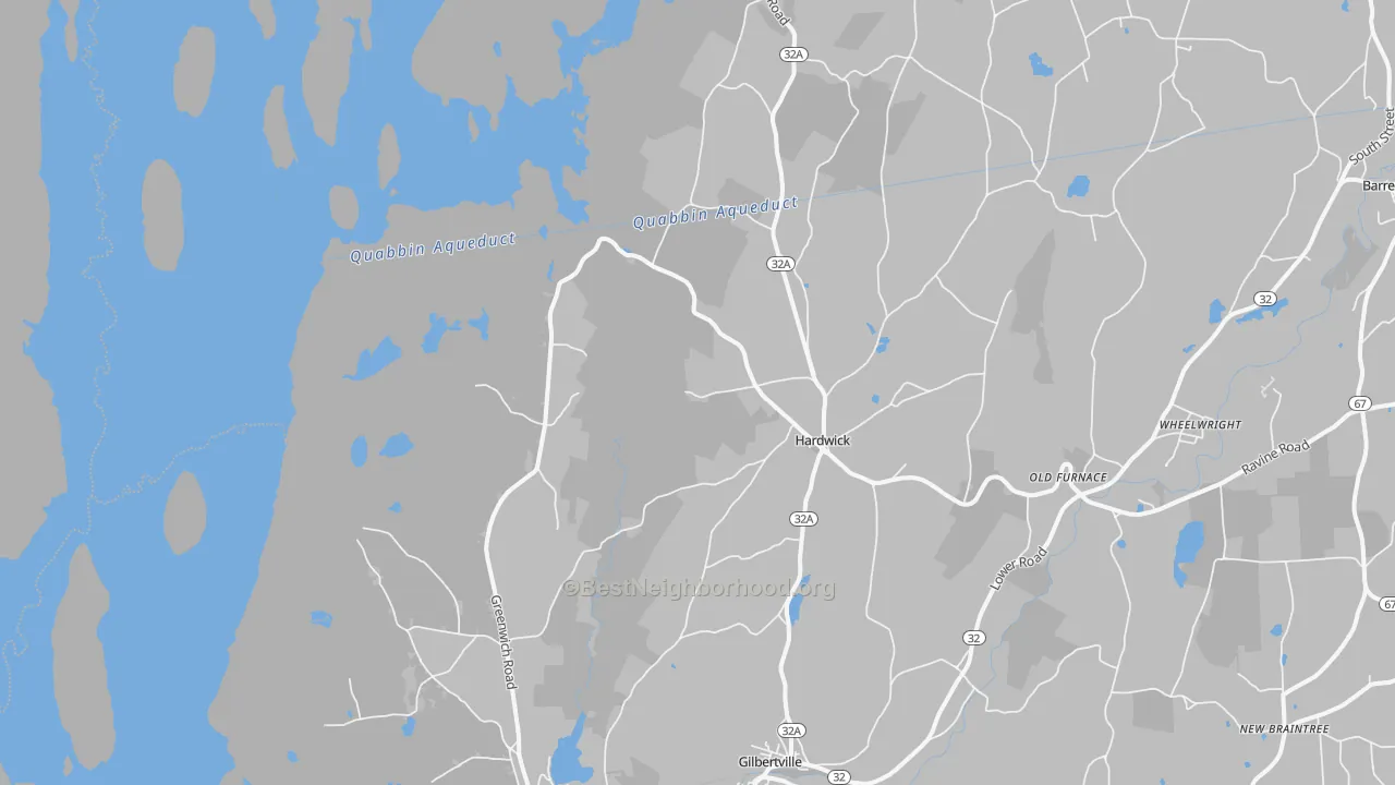 Transit Grade map of Hardwick, MA