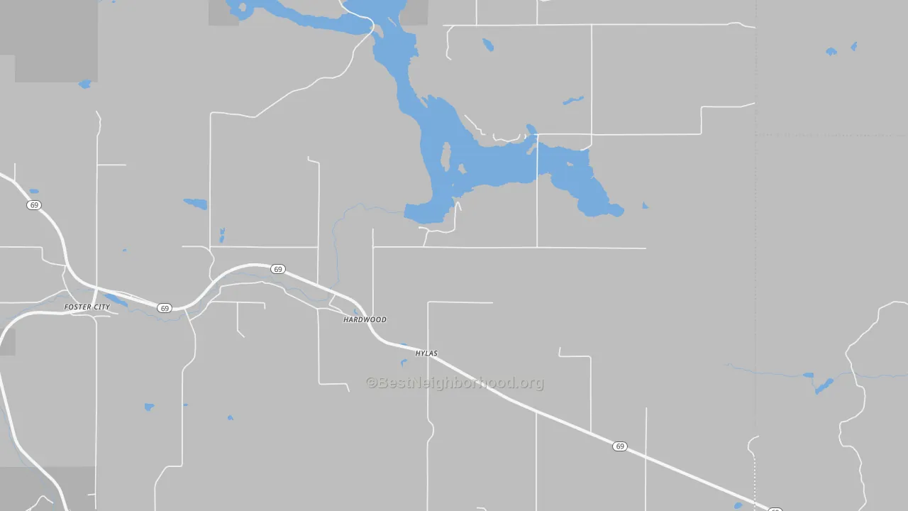 Transit Grade map of Hardwood, MI