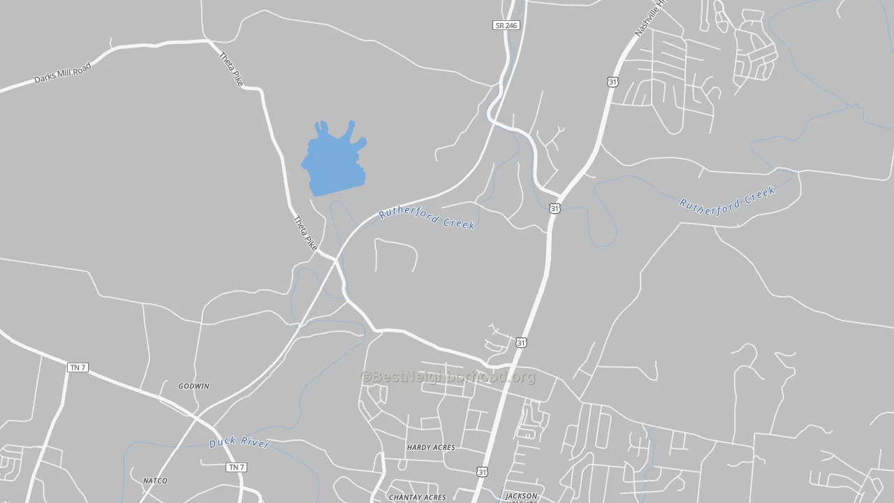 Transit Grade map of Hardy Acres, TN