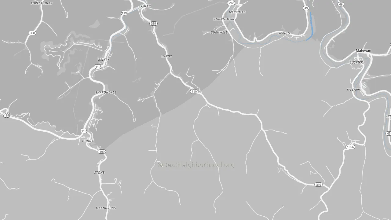 Transit Grade map of Hardy, KY