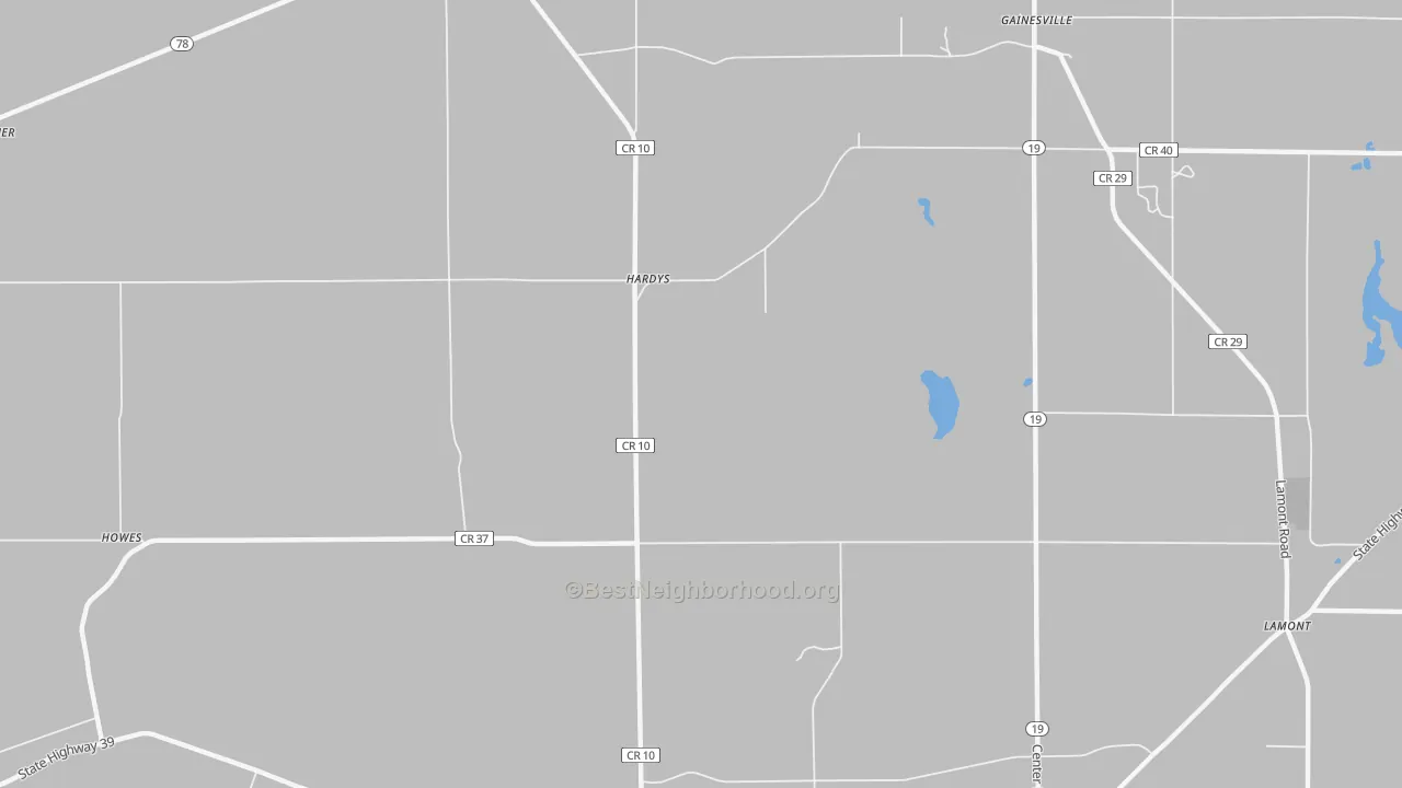 Transit Grade map of Hardys, NY