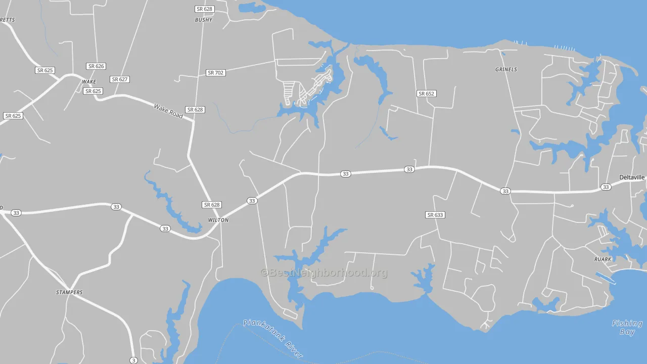 Transit Grade map of Hardyville, VA