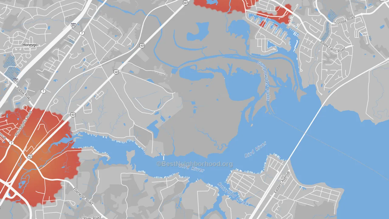 Transit Grade map of Harewood Park, MD