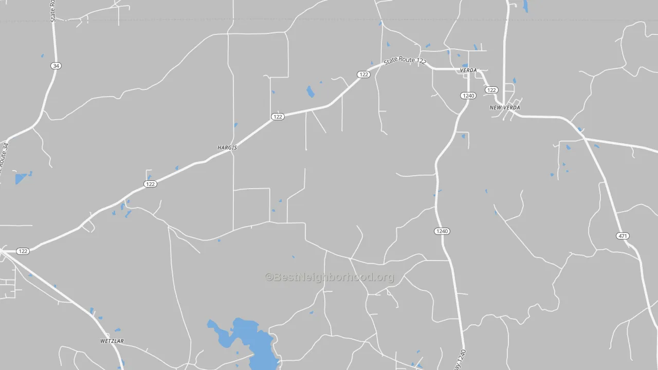 Transit Grade map of Hargis, LA