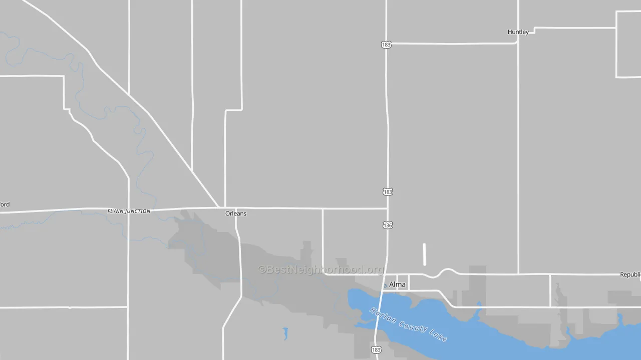 Transit Grade map of Harlan County, NE