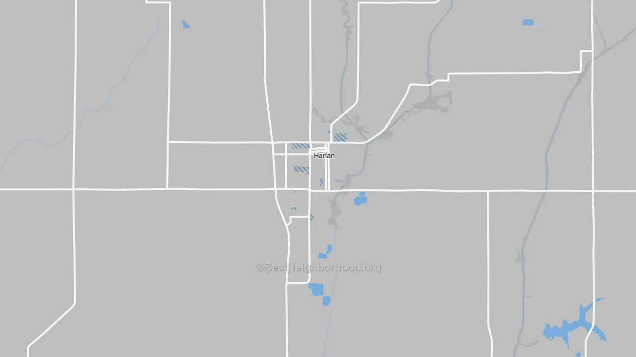 Transit Grade map of Harlan, IA