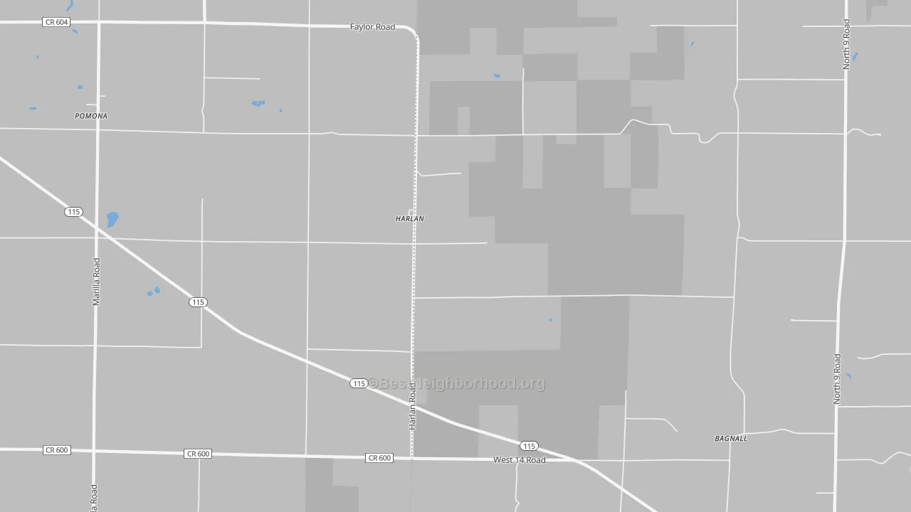 Transit Grade map of Harlan, MI