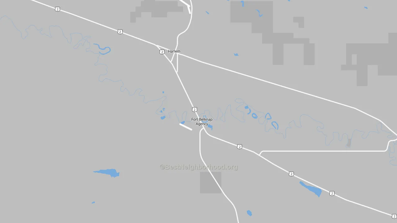 Transit Grade map of Harlem, MT