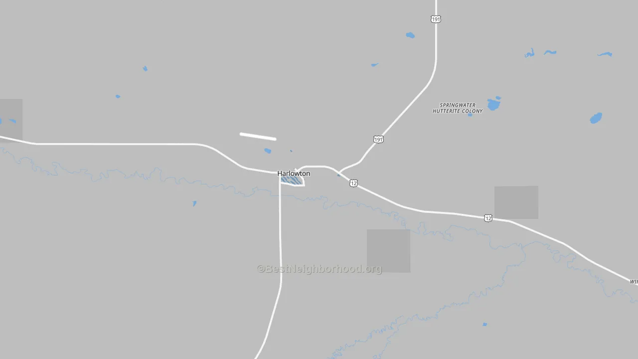 Transit Grade map of Harlowton, MT