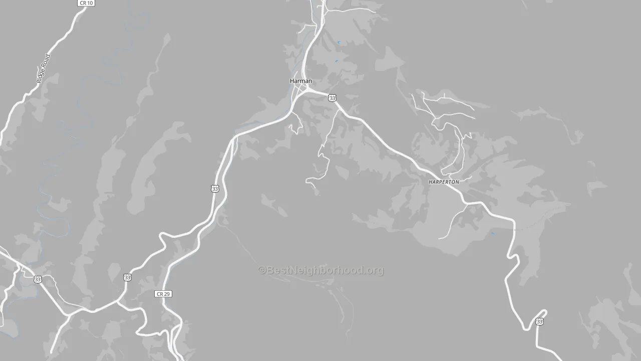Transit Grade map of Harman, WV