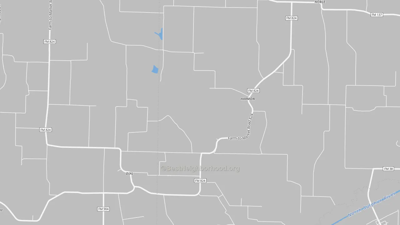 Transit Grade map of Harmon, TX