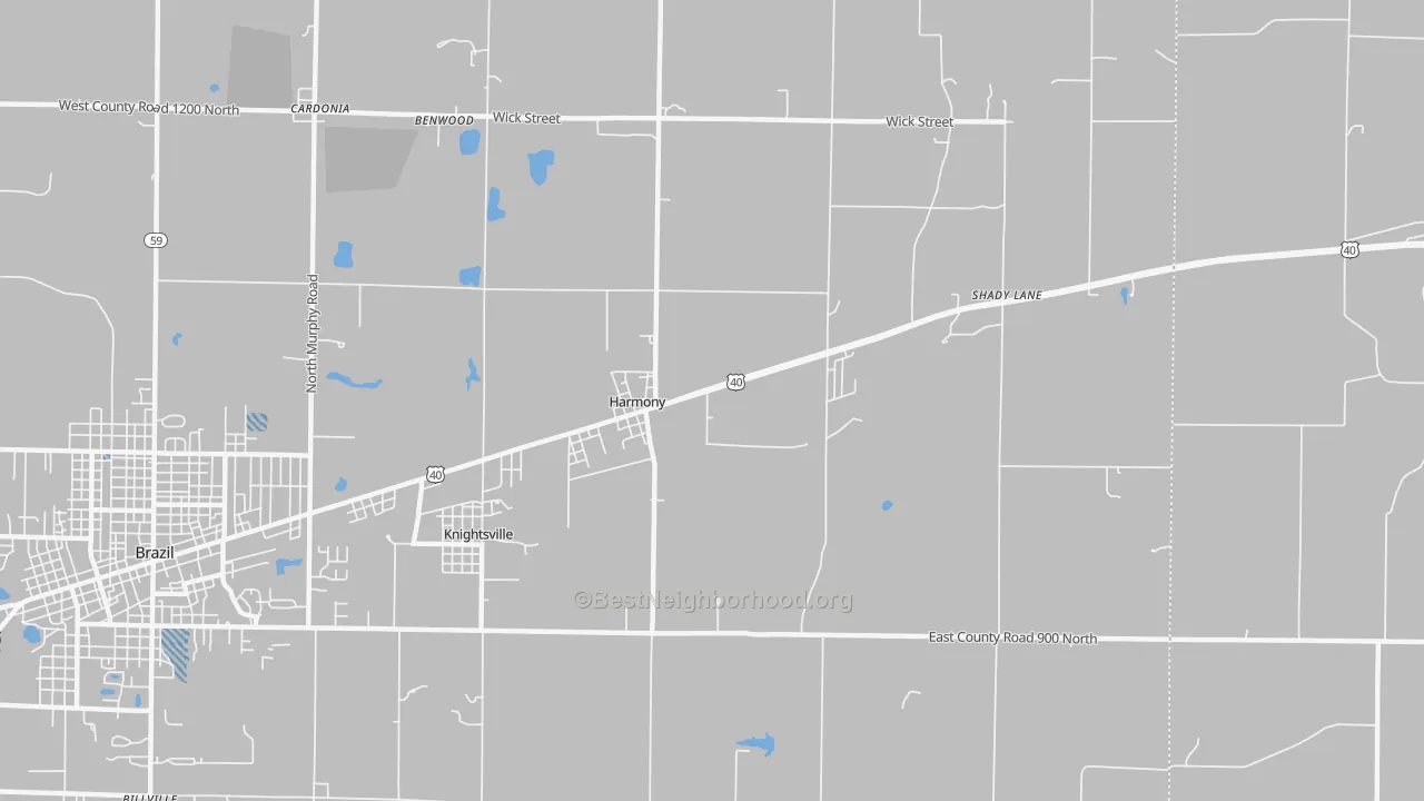 Transit Grade map of Harmony, IN