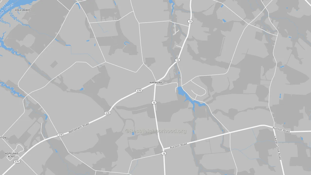 Transit Grade map of Harmony, MD