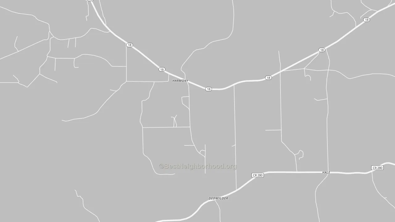 Transit Grade map of Harmony, MS