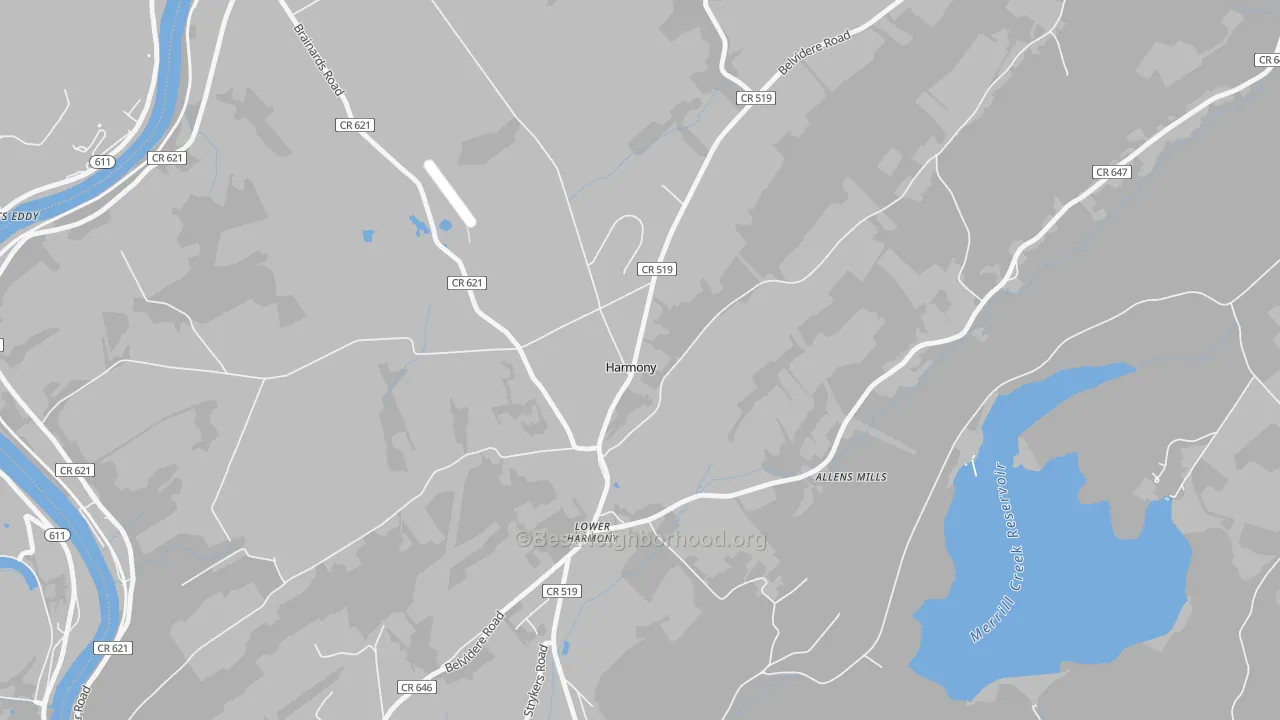 Transit Grade map of Harmony, NJ