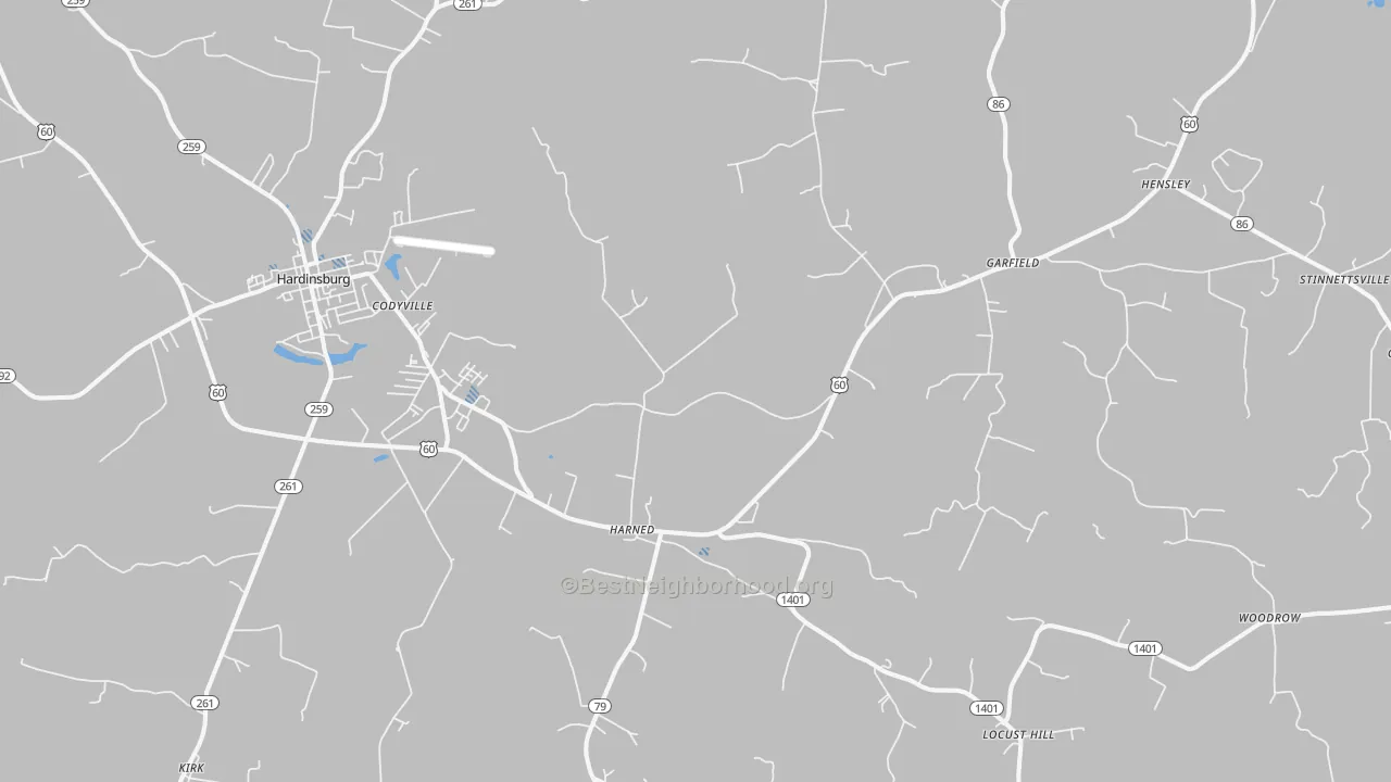 Transit Grade map of Harned, KY