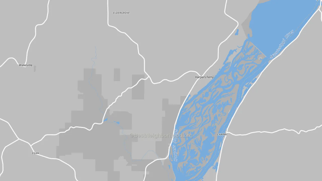 Transit Grade map of Harpers Ferry, IA