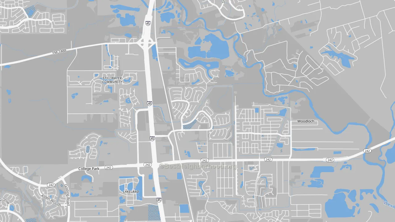 Transit Grade map of Harper's Landing, Conroe, TX