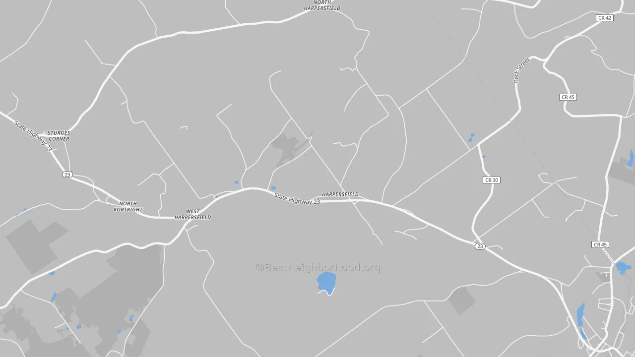Transit Grade map of Harpersfield, NY