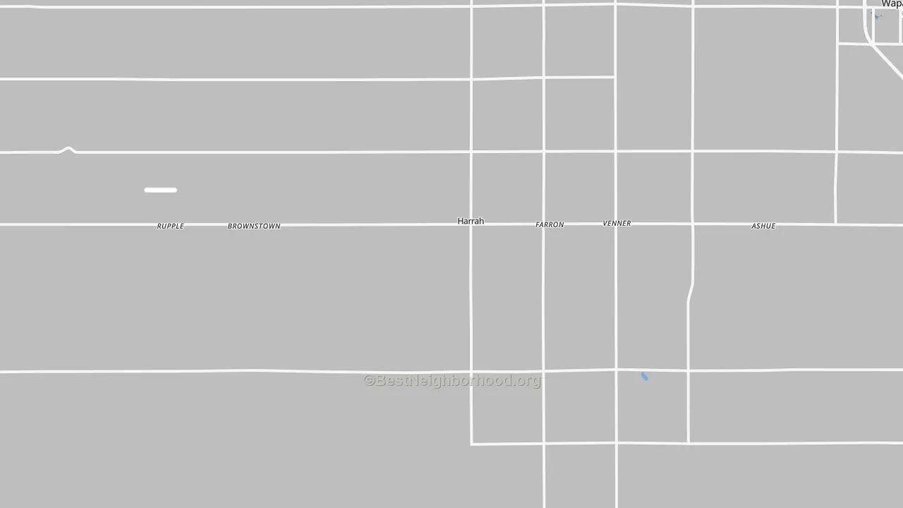 Transit Grade map of Harrah, WA