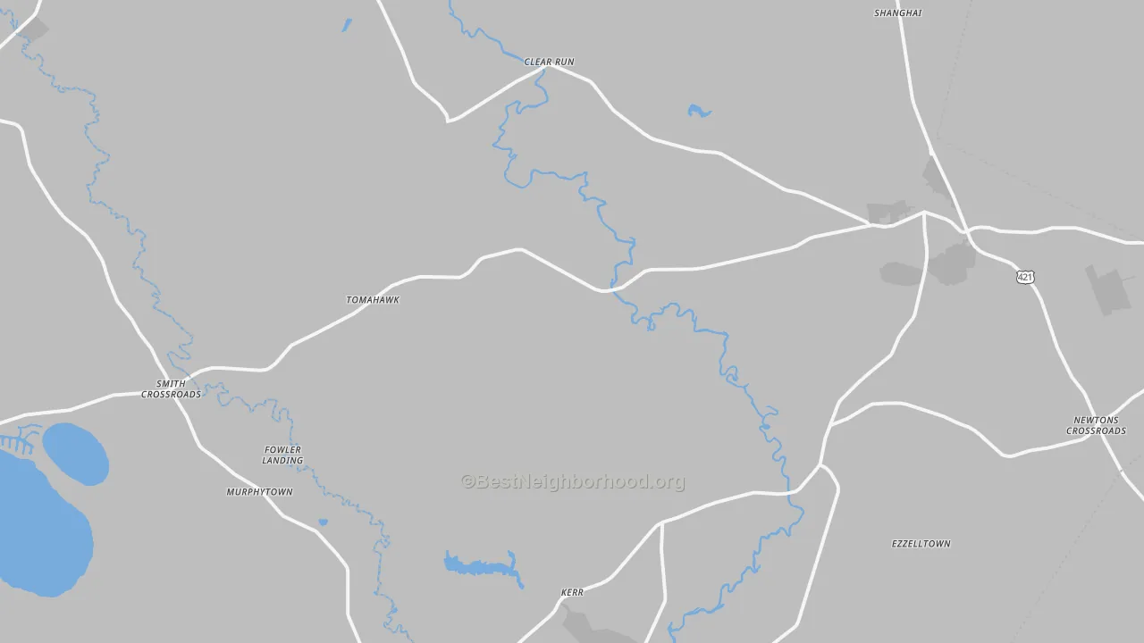 Transit Grade map of Harrells, NC