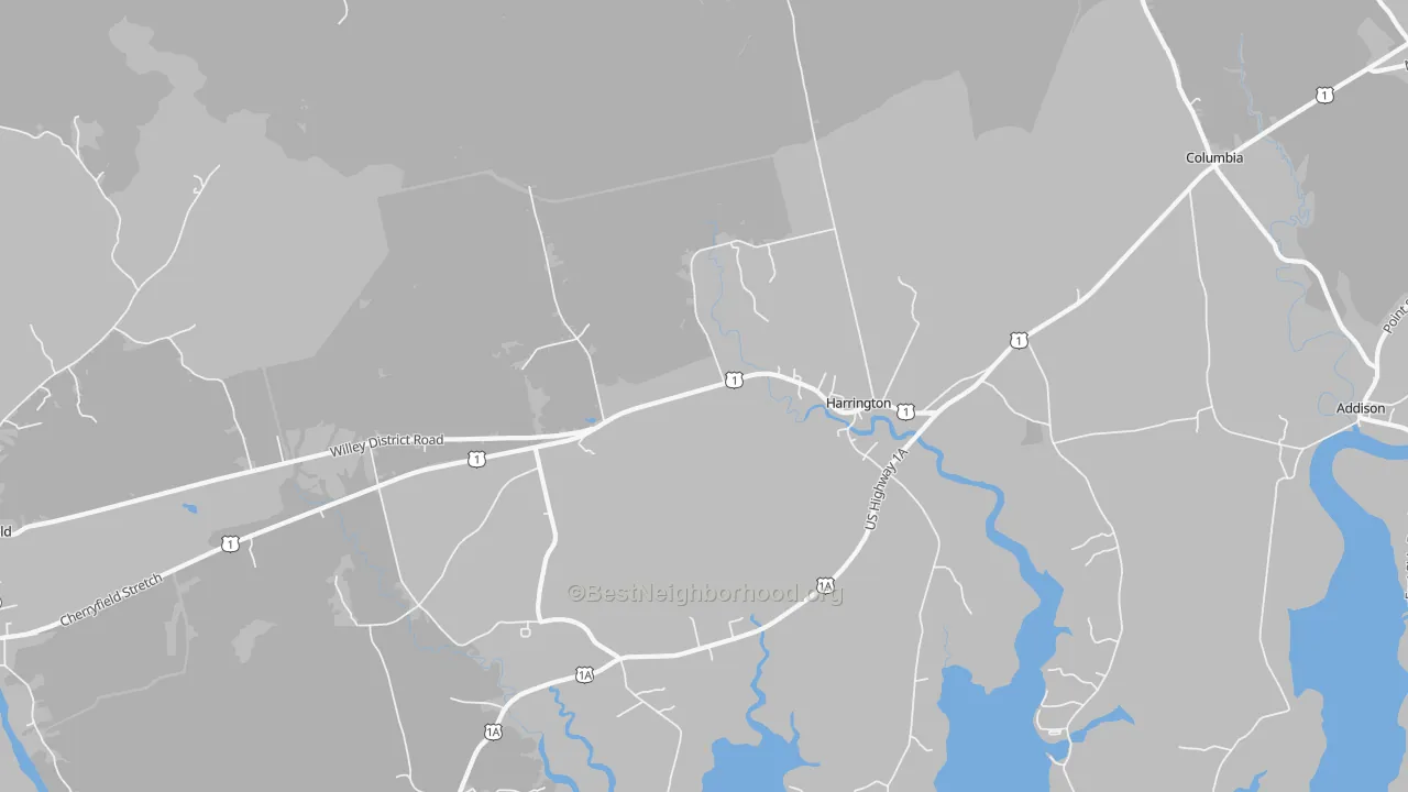 Transit Grade map of Harrington, ME