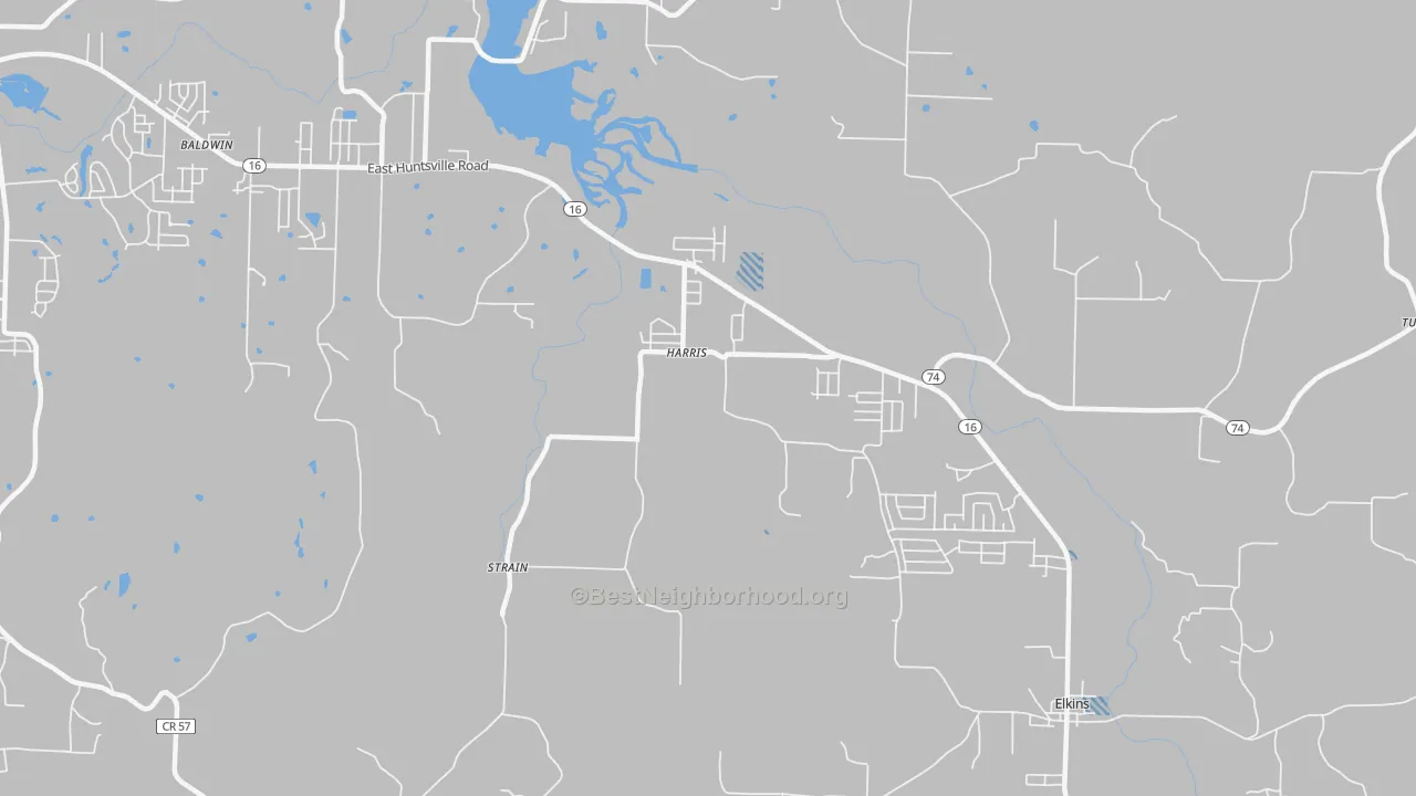 Transit Grade map of Harris, AR