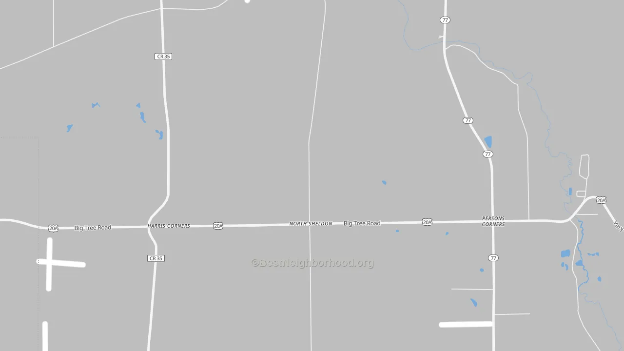 Transit Grade map of Harris Corners, NY