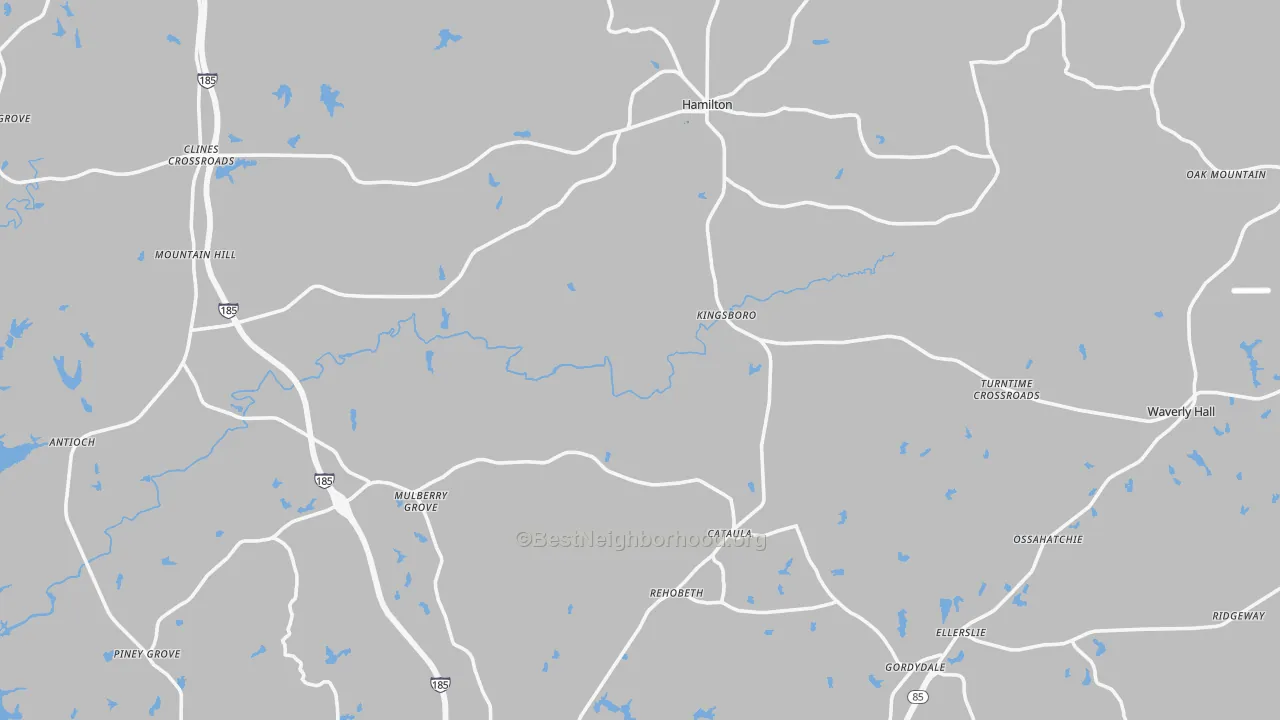 Transit Grade map of Harris County, GA