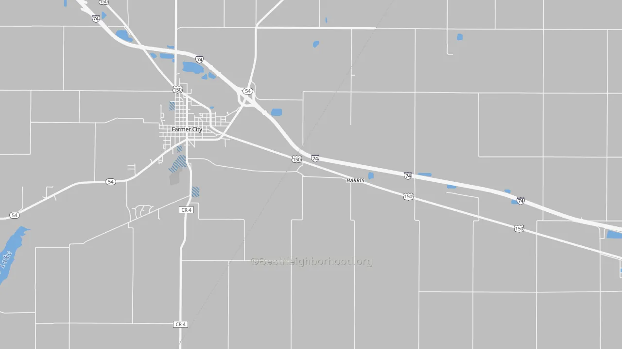 Transit Grade map of Harris, IL