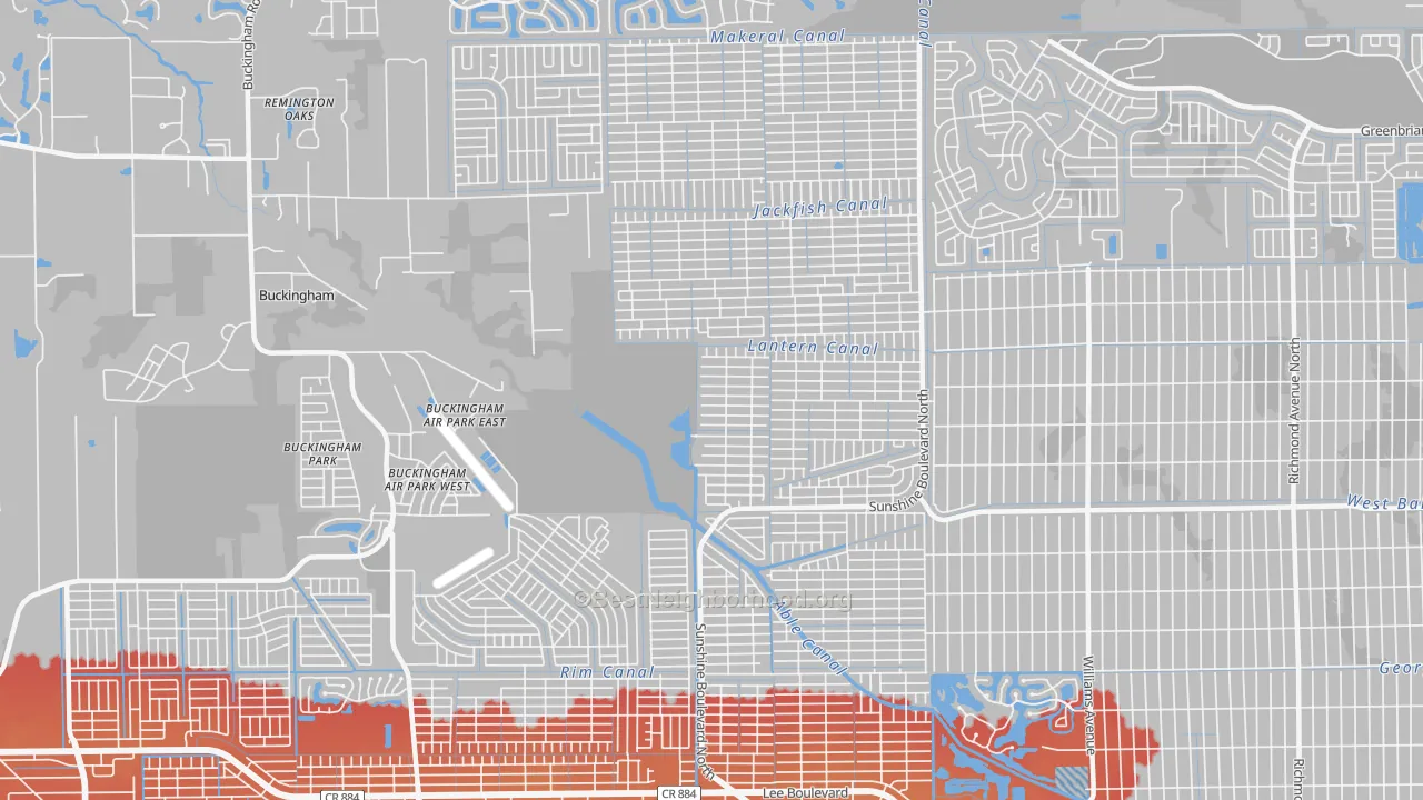 Transit Grade map of Harris, Lehigh Acres, FL