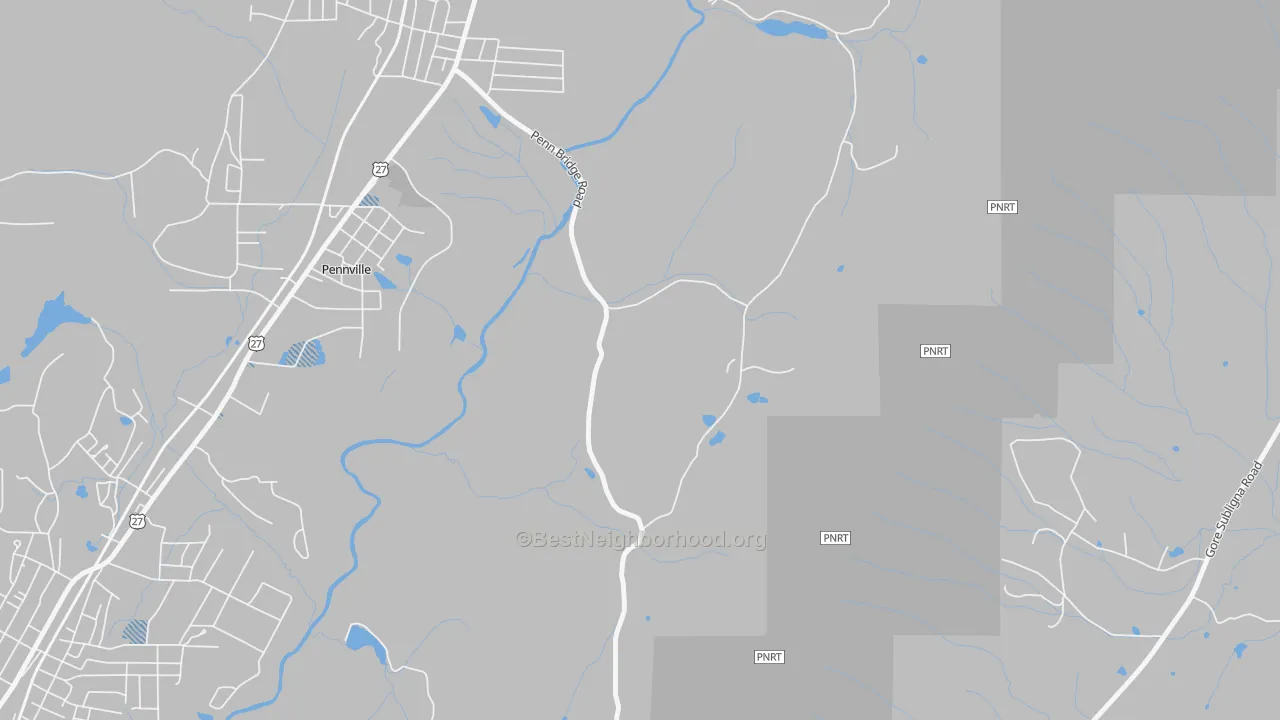 Transit Grade map of Harrisburg, GA