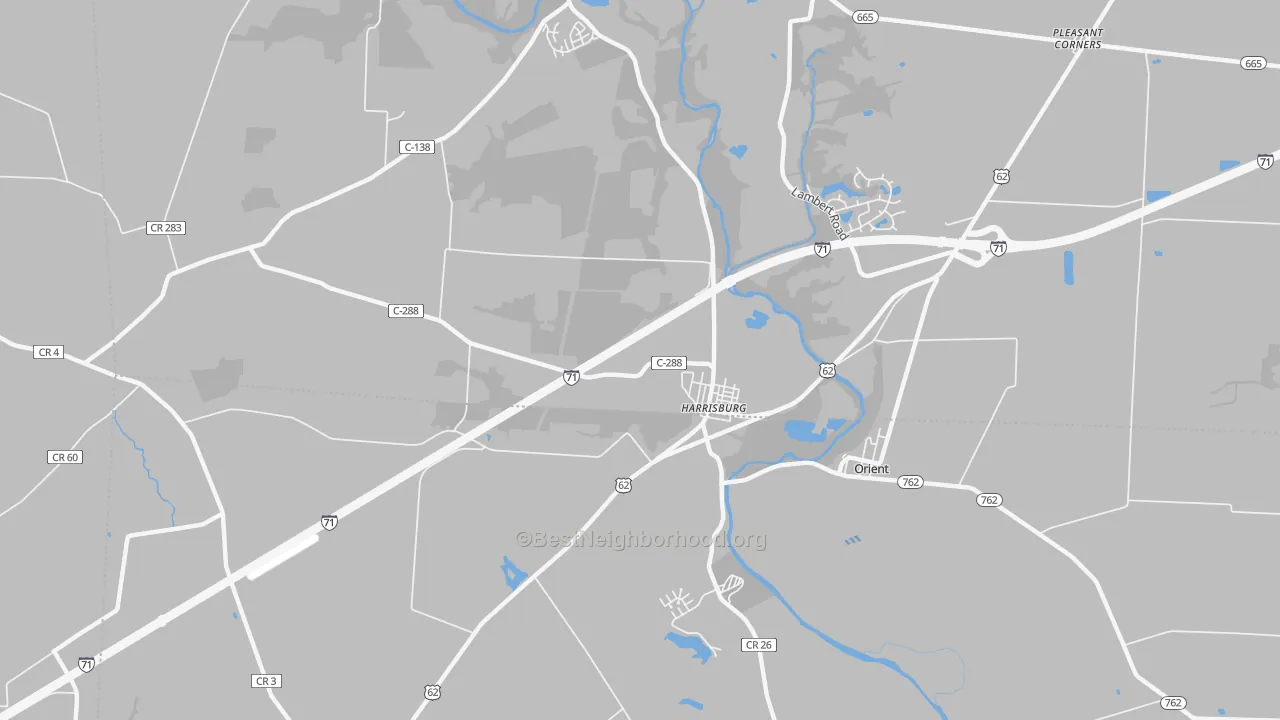 Transit Grade map of Harrisburg, OH