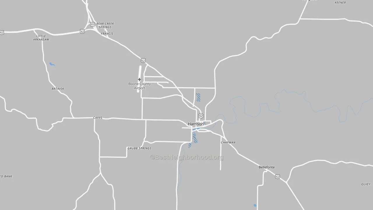 Transit Grade map of Harrison, AR