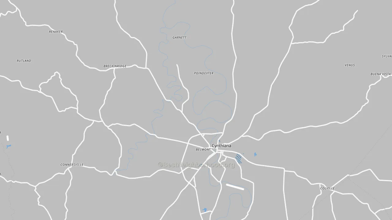 Transit Grade map of Harrison County, KY