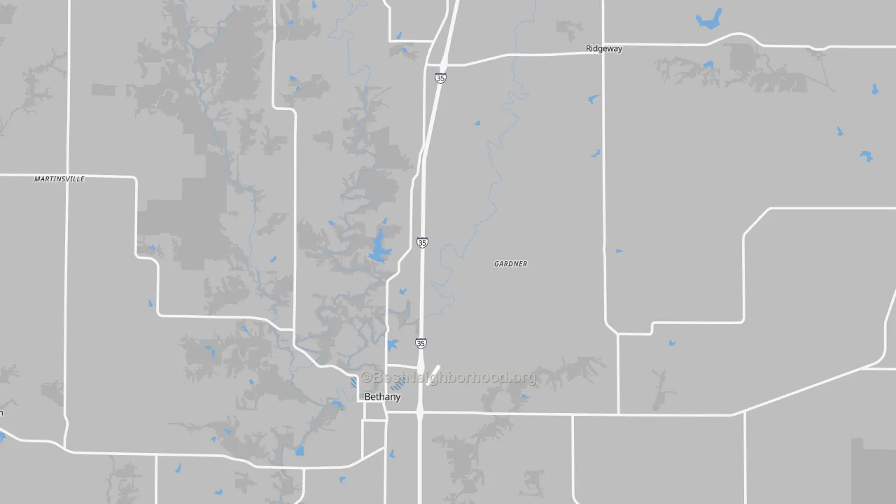Transit Grade map of Harrison County, MO