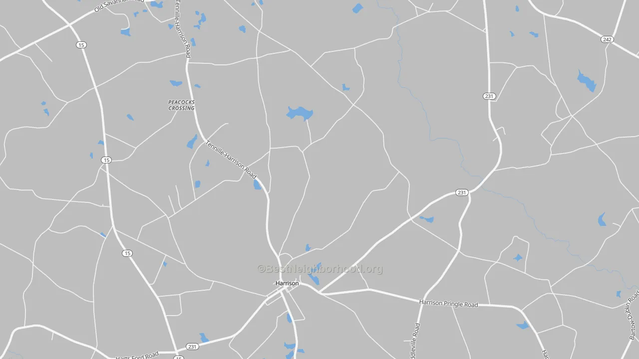 Transit Grade map of Harrison, GA