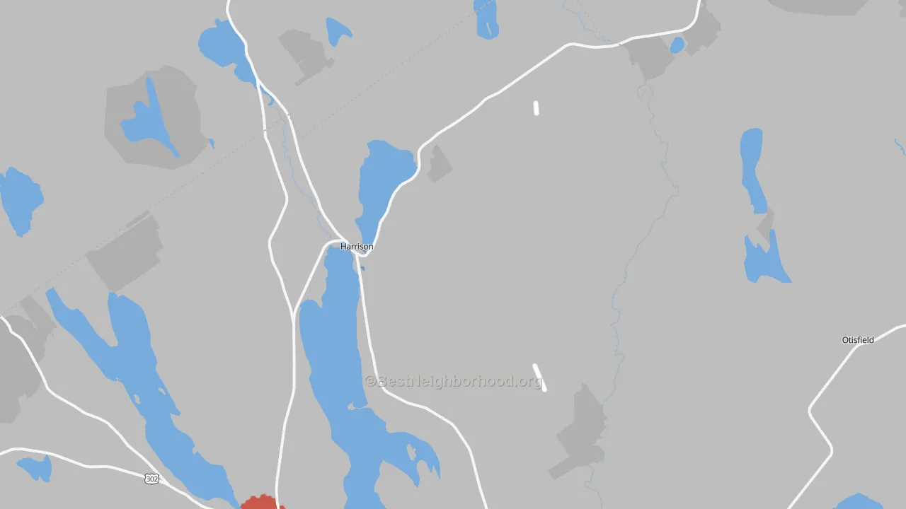 Transit Grade map of Harrison, ME