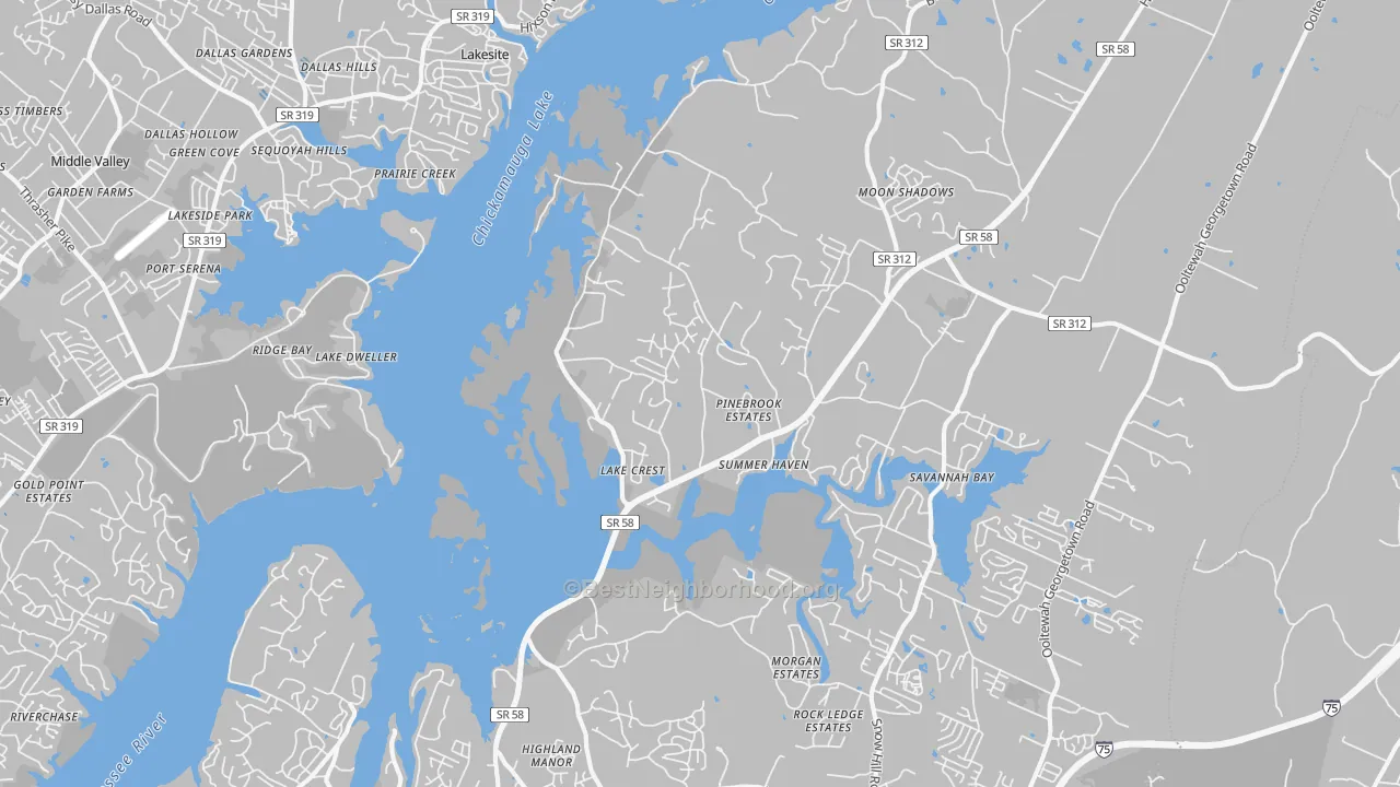 Transit Grade map of Harrison, TN